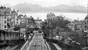Standseilbahn Funiculaire Lausanne Ouchy - Flon - oberhalb von der Station und Ausweiche Montriond - Foto Archiv standseilbahnen.ch Standseilbahn Funiculaire Lausanne Ouchy - Flon - oberhalb von der Station und Ausweiche Montriond - Foto Archiv standseilbahnen.ch