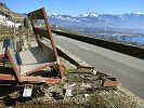 Telefuni Chardonne Ouest Aussicht von der Talstation auf Vevey und den Genfersee