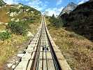 Gelmerbahn - etwas neues - die Aussicht in die andere Richtung - Gelmer Funicular unterwegs auf Bergfahrt kurz vor der Bergstation