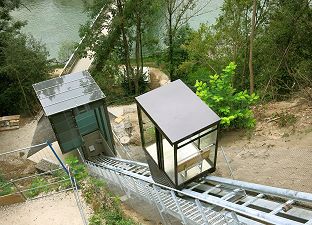 Wettingen Webermühle - erste öffentliche Standseilbahn im Kanton Aargau