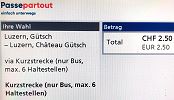 Gütschbahn Luzern Hotel Gütsch - Ich bin auch ein Bus - gemäss VBL Ticket Automat ist das Ticket nur im Bus gültig :-)