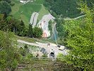 neue Stoosbahn 2017 Aussicht hinunter auf die Talstation Hinteres Schlattli