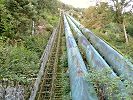 Standseilbahn Amsteg Kraftwerk SBB - Bristen Wasserschloss - Strecke der Standseilbahn neben den 3 Druckleitungen