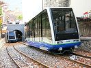 Standseilbahn Lugano Stazione - Wagen 2016 in der Ausweiche