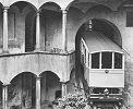 Standseilbahn Funicolare Lugano Stazione FFS Bahnhof SBB - Wagen bei der Einfahrt in die Talstation - 2. Wagengeneration 1929 - 1954