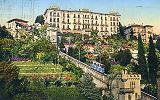 Standseilbahn Funicolare Lugano Angioli mit dem Hotel Bristol