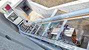 Domat/Ems Friedhof öffentlicher Schräglift Standseilbahn Foto Markus Seitz Archiv standseilbahnen.ch Domat/Ems Friedhof öffentlicher Schräglift Standseilbahn Foto Markus Seitz Archiv standseilbahnen.ch