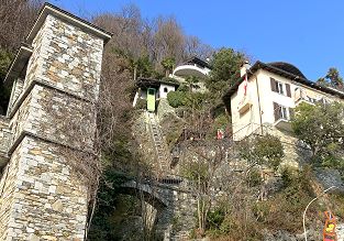 Schrägaufzug Schindler von 1967 in Ronco sopra Ascona Tessin Schweiz